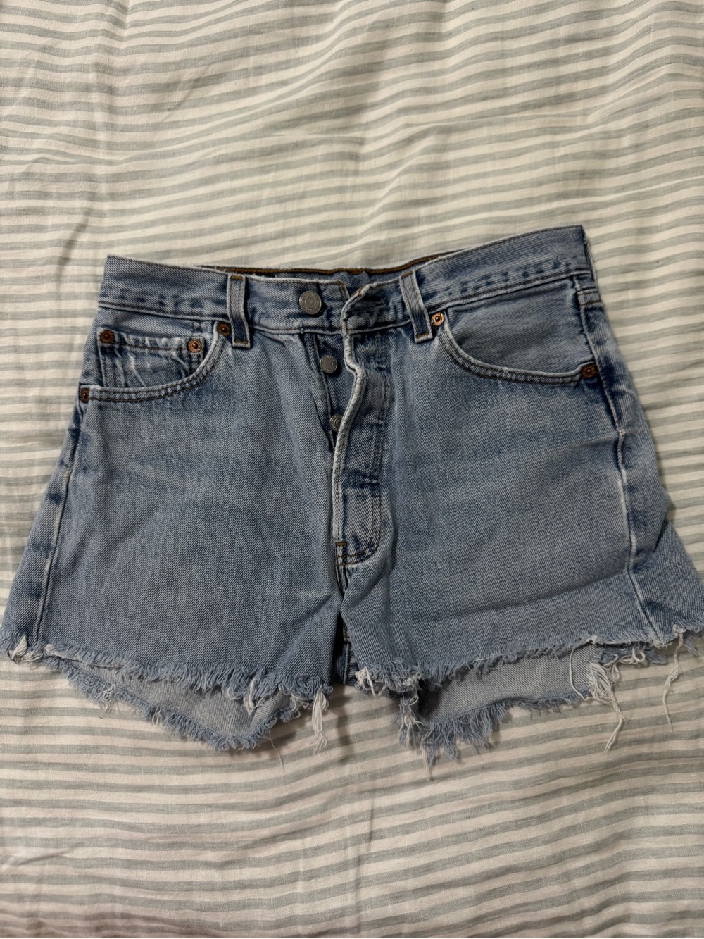 Vintage Levi's 501 high rise denim shorts
